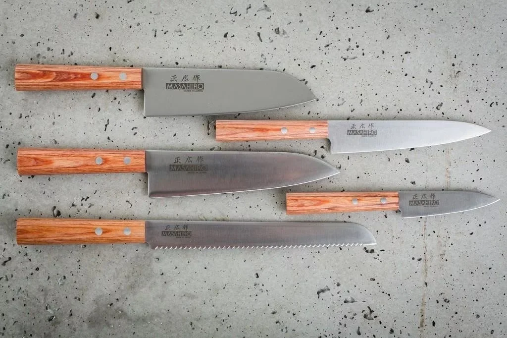 Masahiro Sankei Nóż do Pieczywa Ząbkowany 21 cm Brązowy — zdjęcie 2