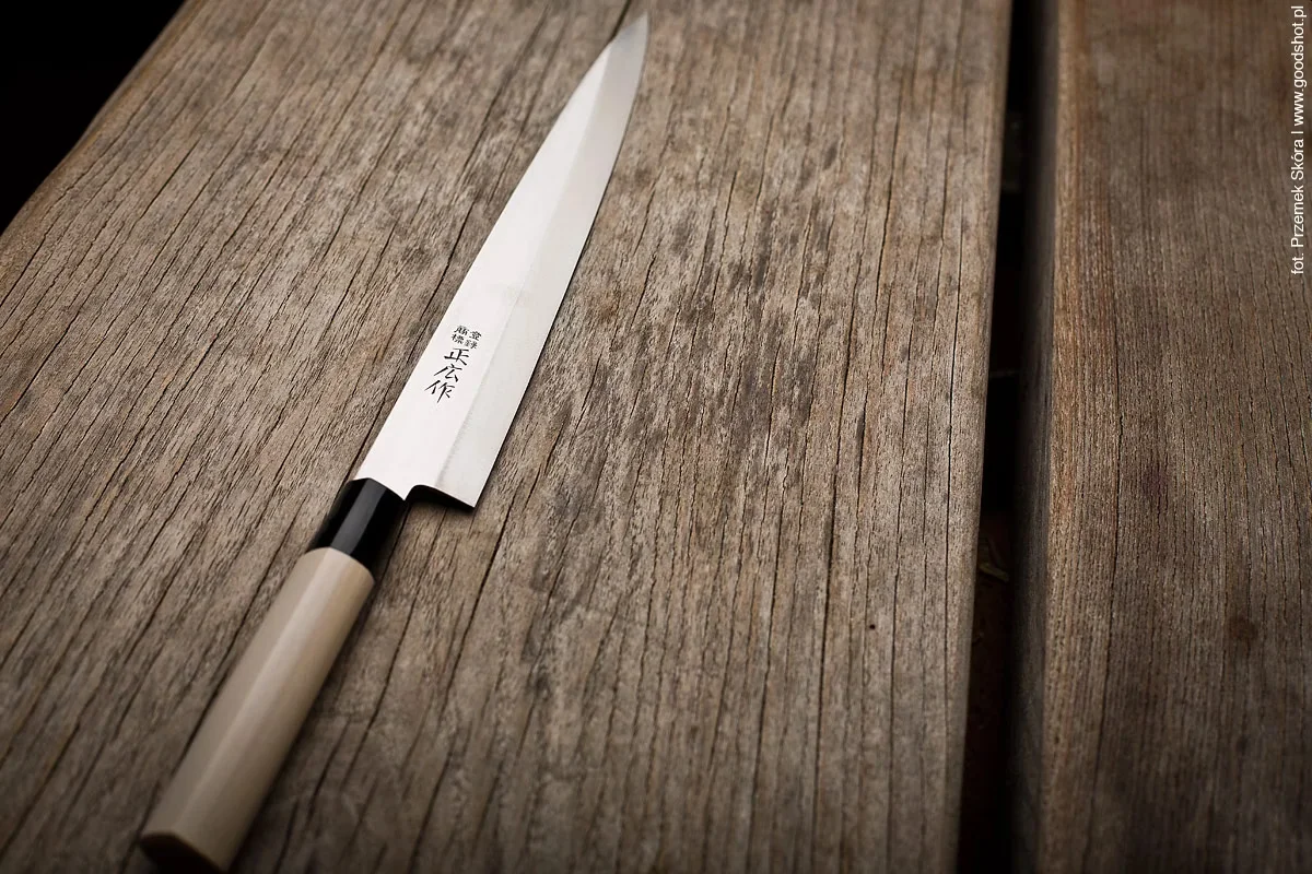 Masahiro MS-8 Yanagiba - Nóż do Sushi/Sashimi ze stali MBS-26, ostrze 21 cm — zdjęcie 13