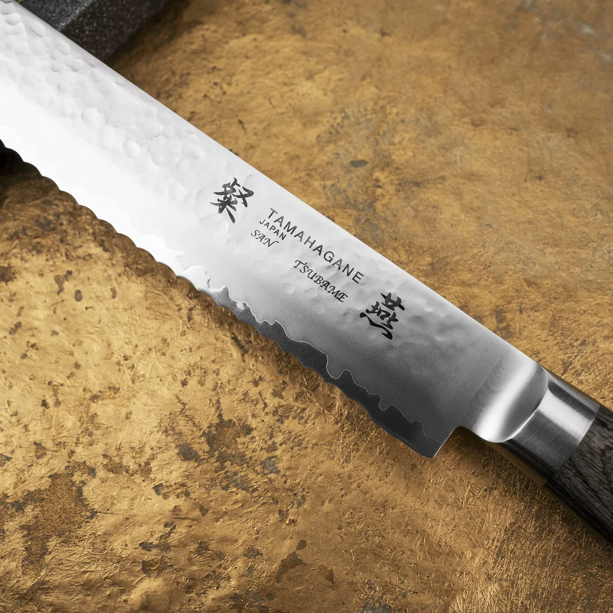 Tamahagane Tsubame Black VG-5 Nóż do chleba 23 cm — zdjęcie 2