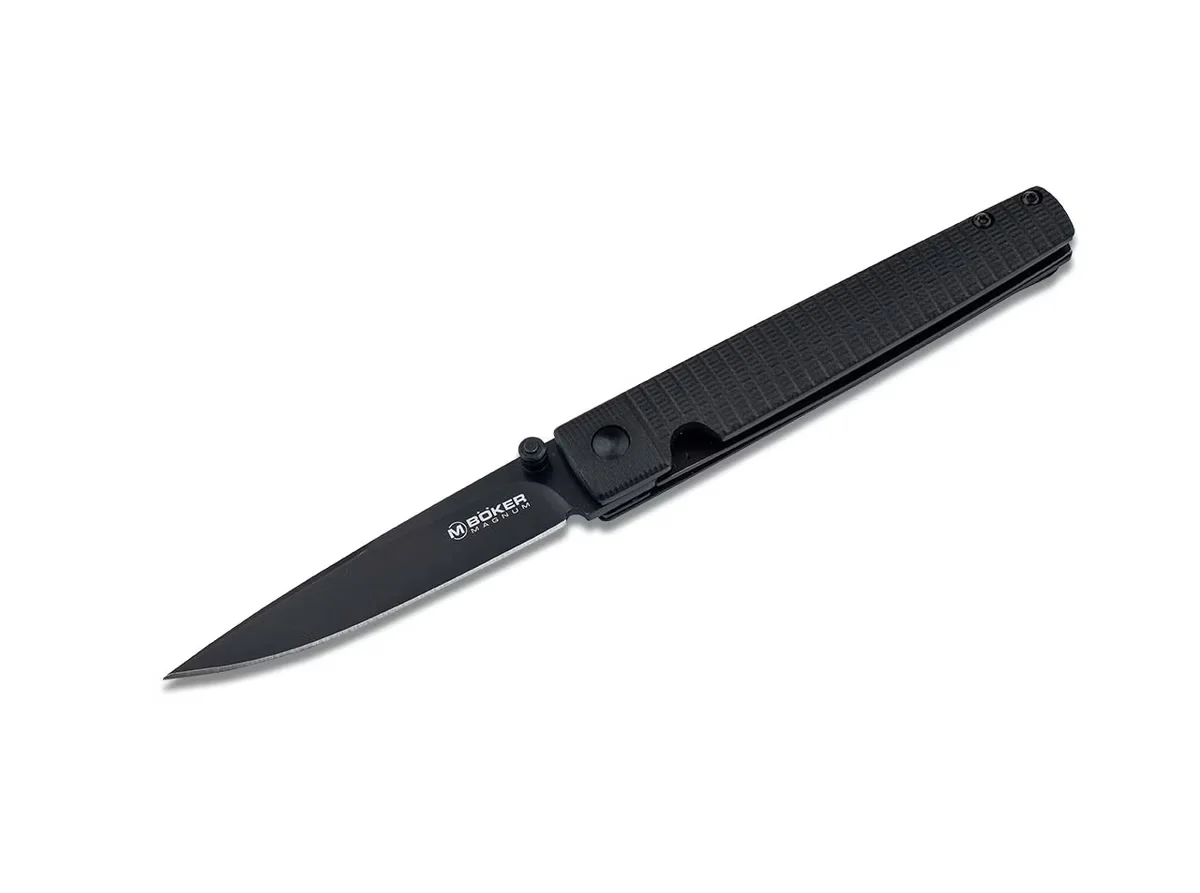 Nóż Boker Magnum Stereo składany, stal 440A, rękojeść G10, czarny