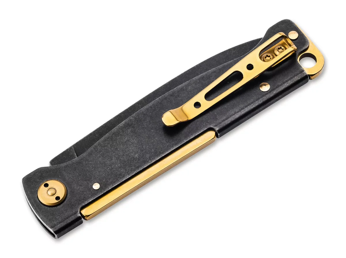 Nóż składany Böker Plus Atlas Black Stonewash Brass — zdjęcie 2