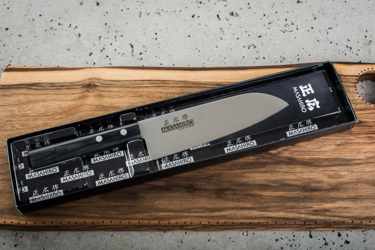 Masahiro Sankei Santoku 16.5 cm Czarny — zdjęcie 3