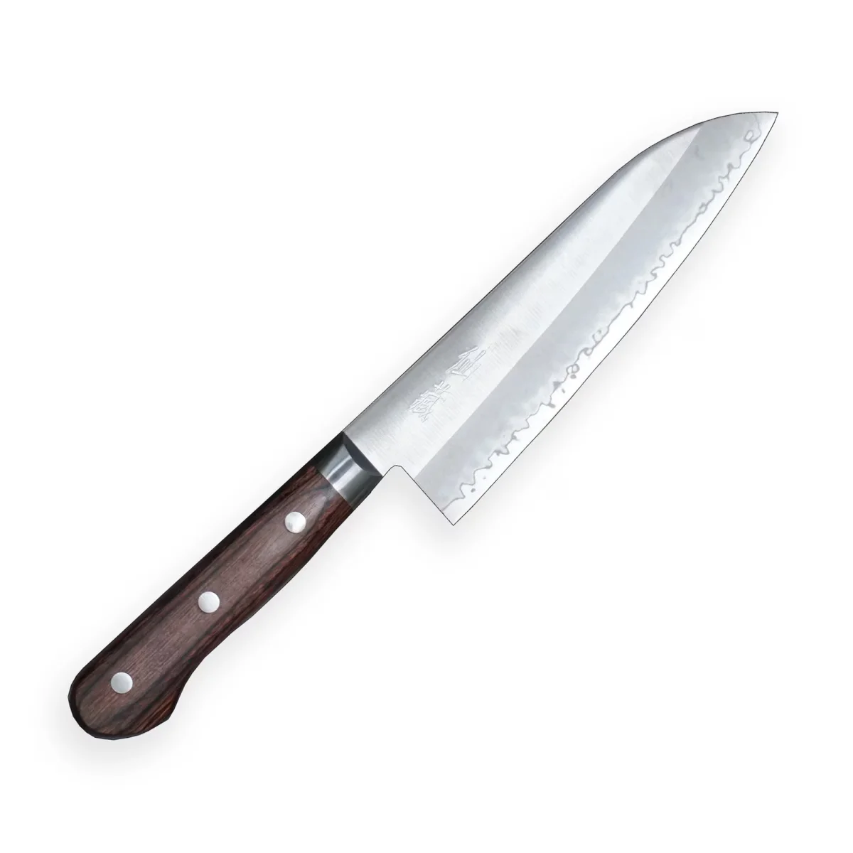 Suncraft Clad Nóż Santoku 16.7 cm ze Stali San Mai / AUS10, Rękojeść Pakka Wood