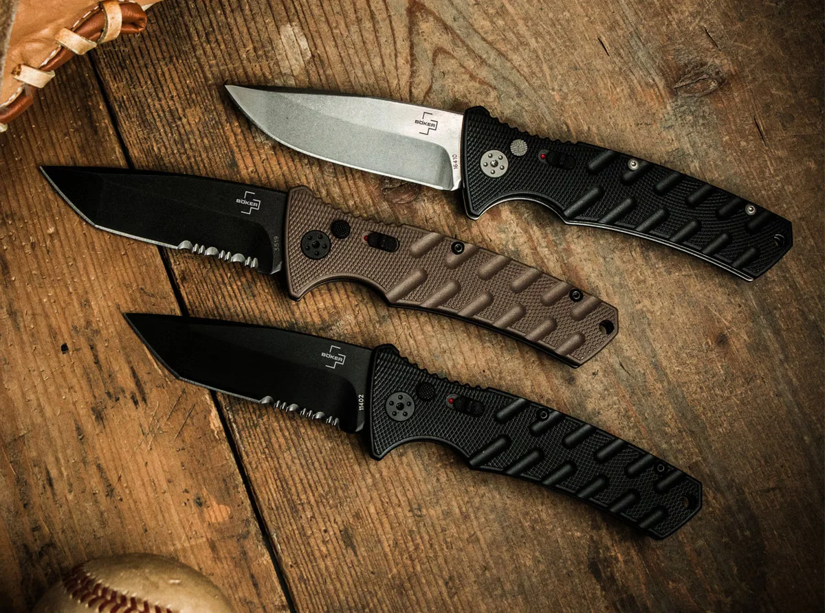 Nóż automatyczny Böker Plus Strike Spearpoint — zdjęcie 6