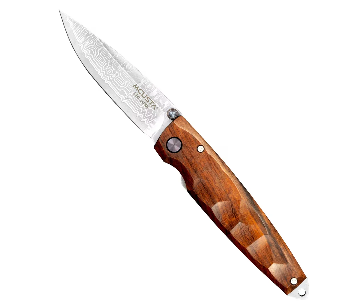 Mcusta Shinra Emotion 2 Ironwood Damascus VG-10 Nóż Składany 6,5 cm