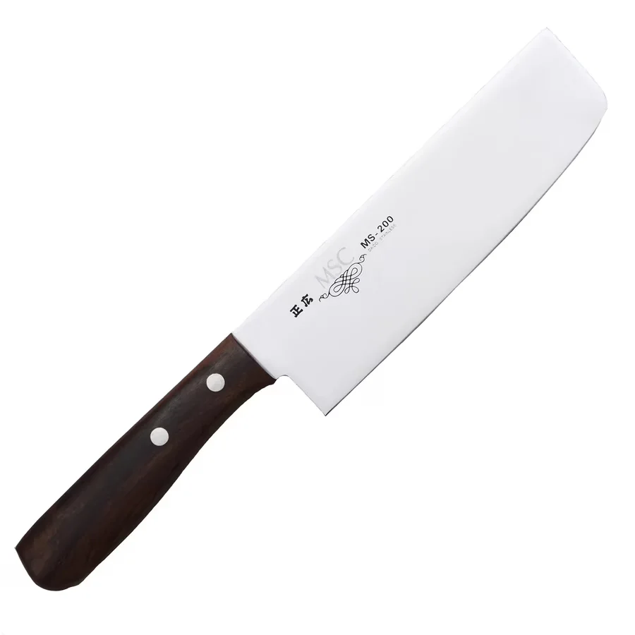 Masahiro MSC Nakiri - Japoński Nóż do Warzyw z Ostrzem 16 cm i Rękojeścią z Drewna Różanego