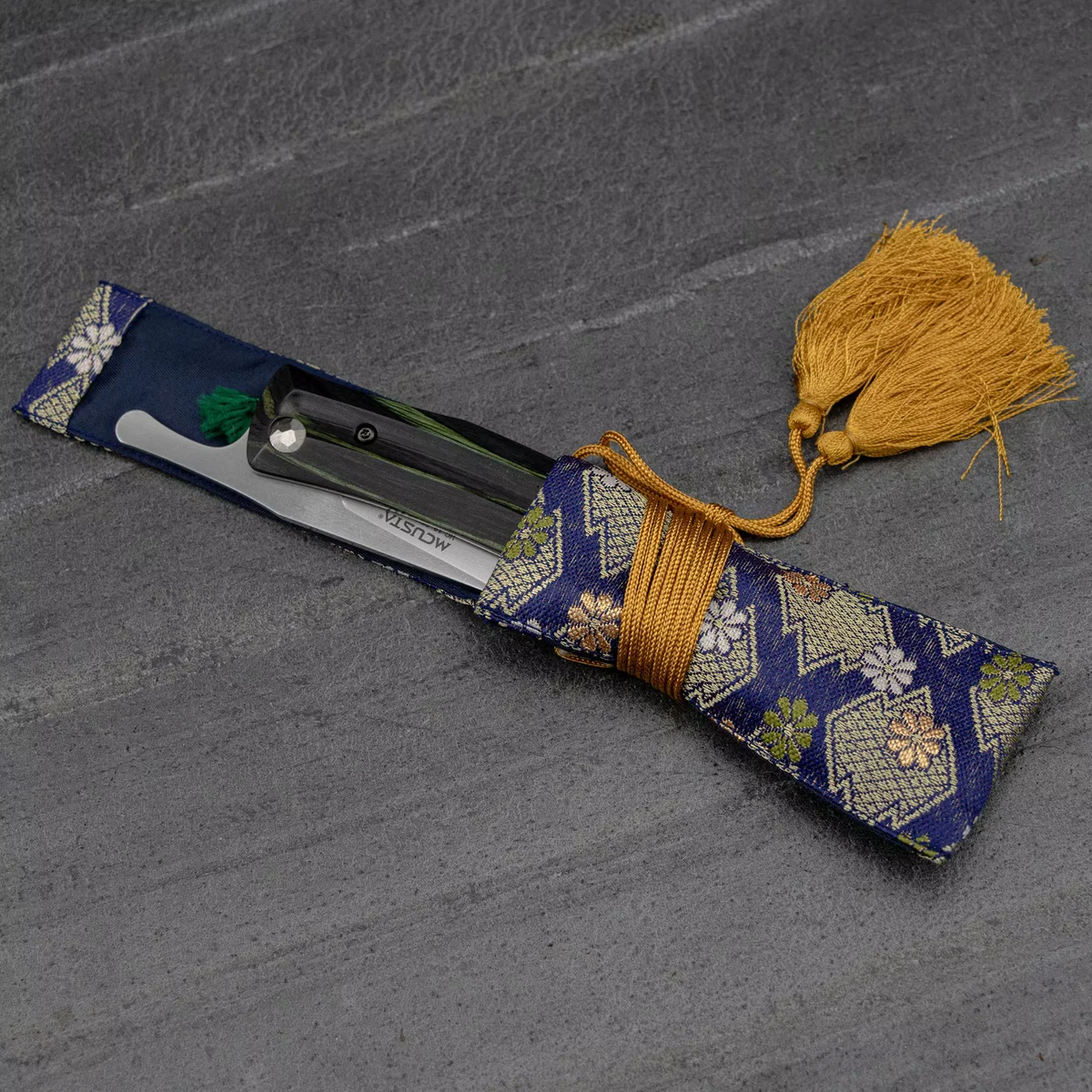Mcusta Friction Folder Nóż Składany Czarno-Zielony VG-10 7,5 cm — zdjęcie 3