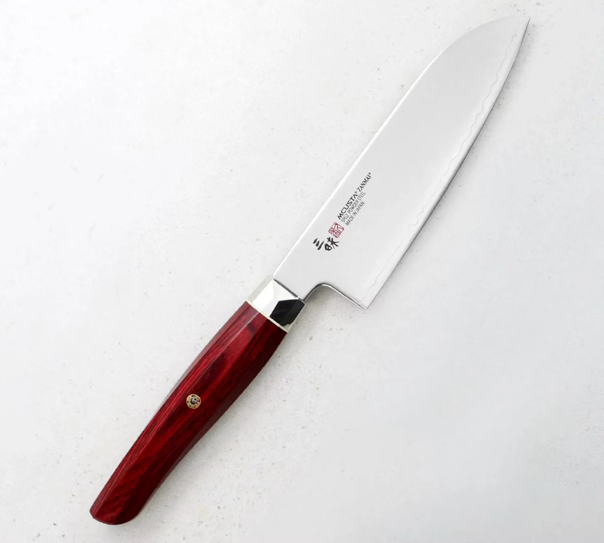 Mcusta Zanmai Red Revolution SPG2 Nóż Ko-Santoku 15 cm — zdjęcie 5