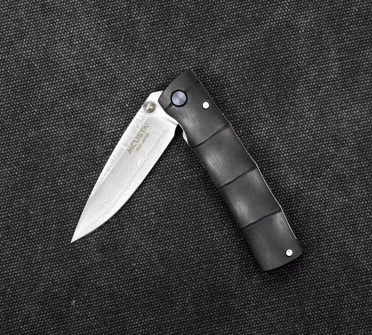 Mcusta Shinra Emotion Black Pakka Damascus VG-10 Nóż składany 6.5 cm — zdjęcie 3