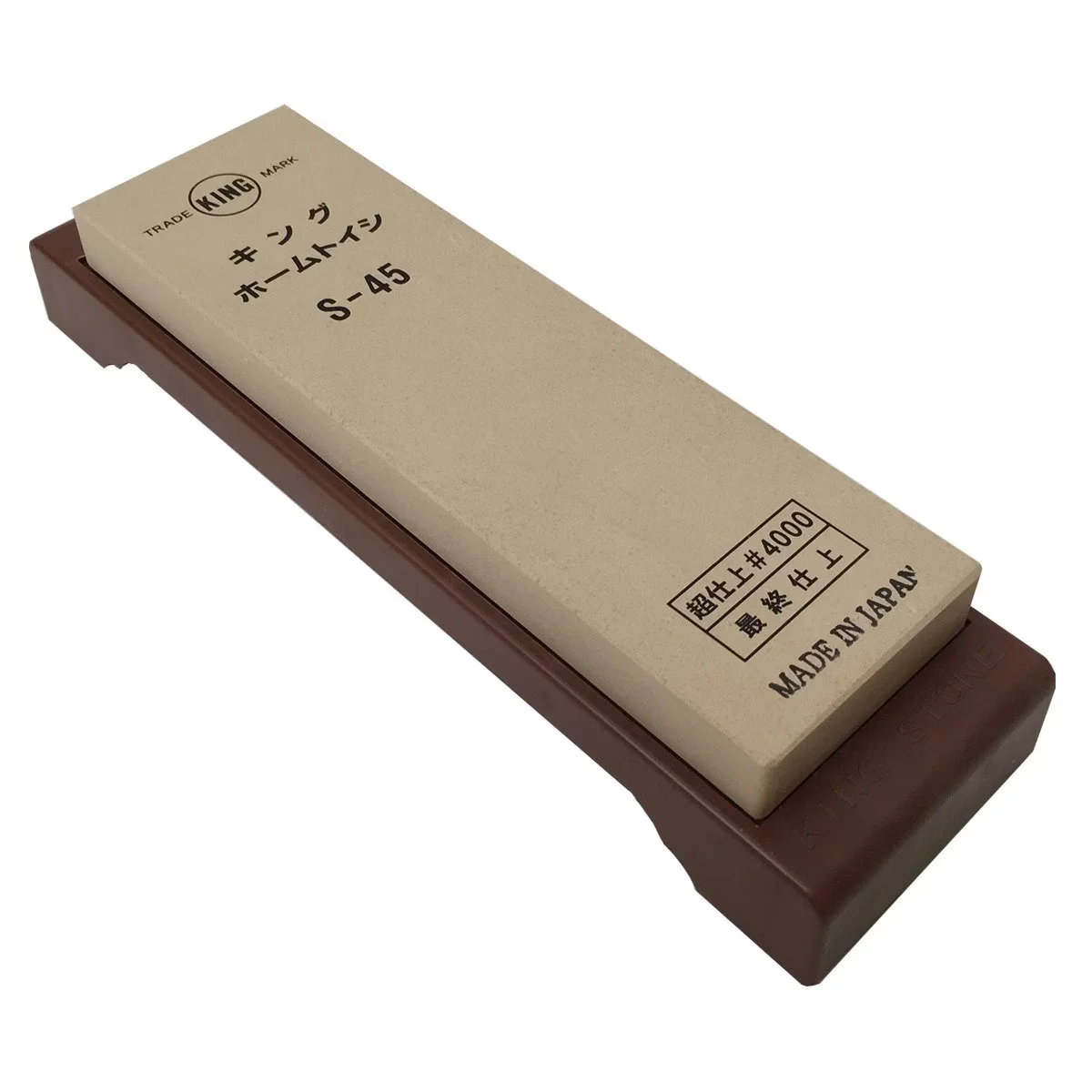 Kamień wodny King Deluxe S-45B Gradacja 4000 z podstawą antypoślizgową, 17.6x5.2x1.5 cm