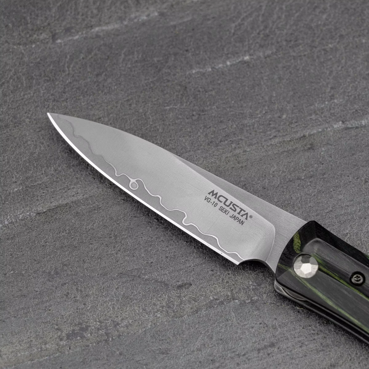 Mcusta Friction Folder Nóż Składany Czarno-Zielony VG-10 7,5 cm — zdjęcie 9