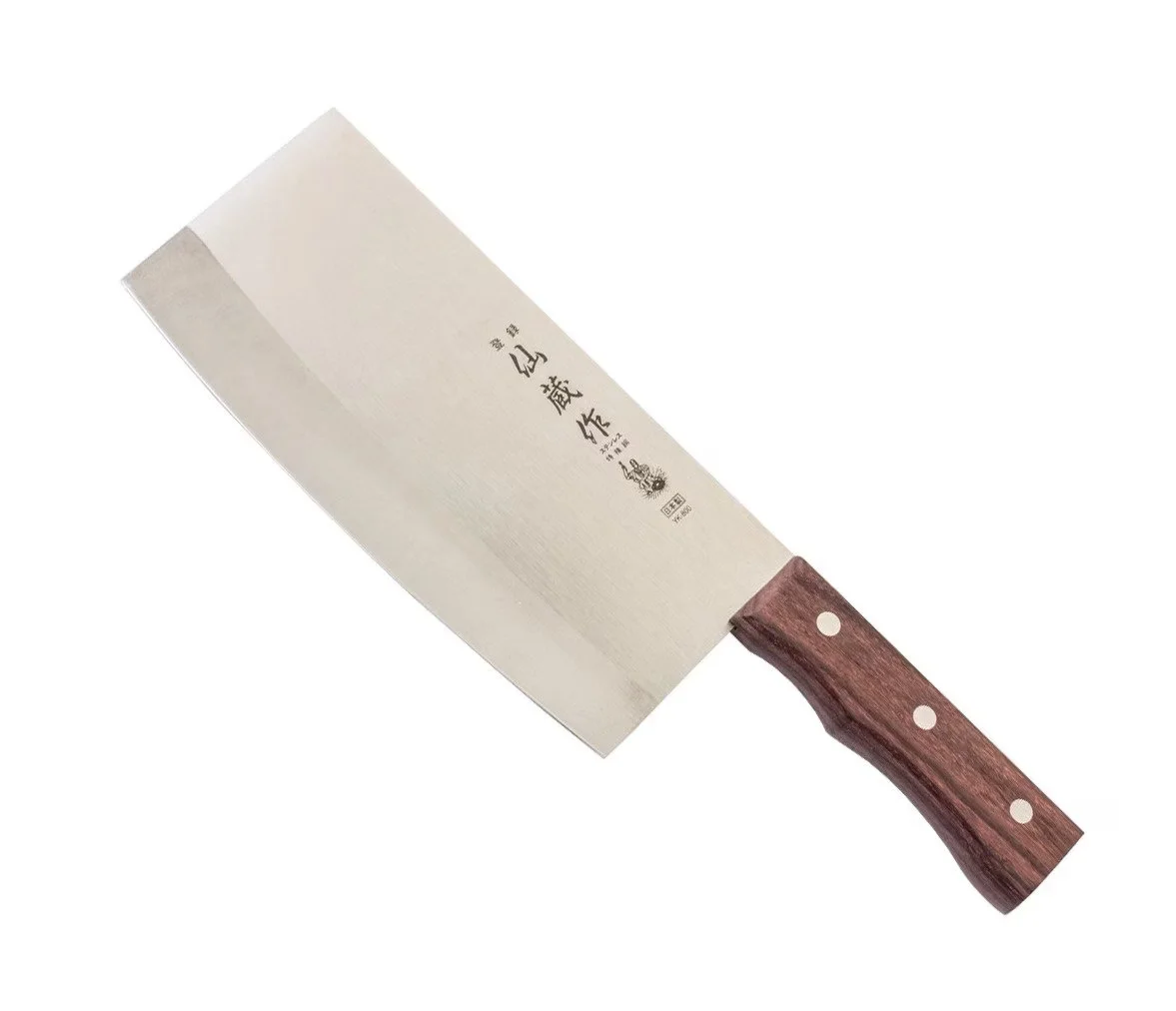 Suncraft Chiński Tasak YK-800 - Ostrze 17.5 cm, Rękojeść Drewno Różane