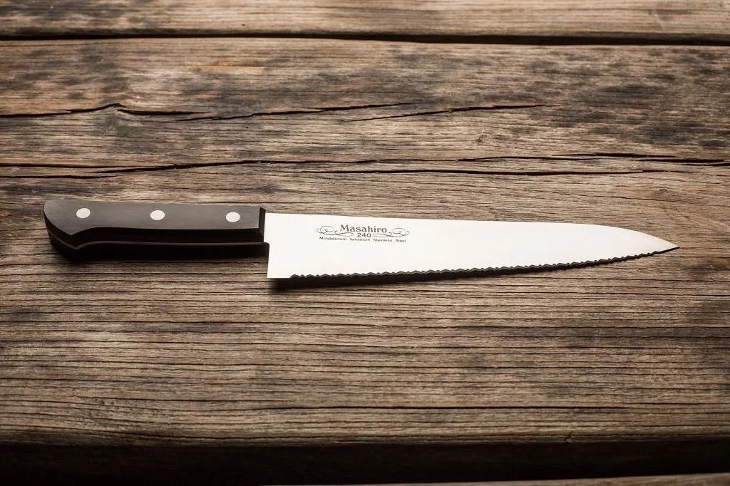 Masahiro BWH Nóż Szefa Kuchni Wave Edge 24 cm [14042] — zdjęcie 6