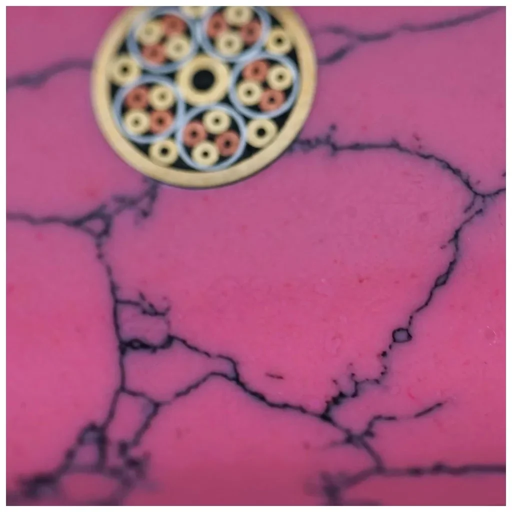 Dellinger Pink Stone Tsuchime Damascus Nóż Petty 9.5 cm — zdjęcie 4