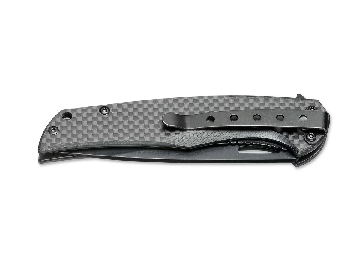 Nóż składany Boker Magnum Black Carbon, stal 440A, włókno węglowe — zdjęcie 2