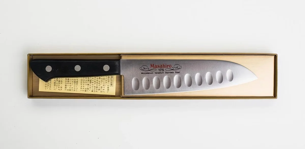 Masahiro BWH Santoku Dimple Nóż Kuchenny 17.5 cm — zdjęcie 3