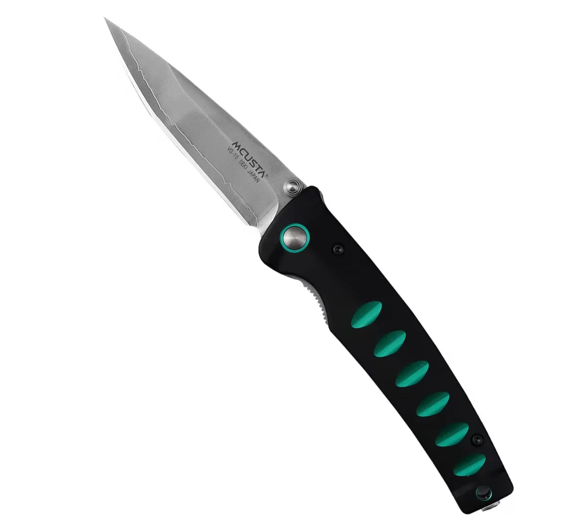 Mcusta Katana VG-10 Nóż Składany Czarno-Zielony 8,5 cm