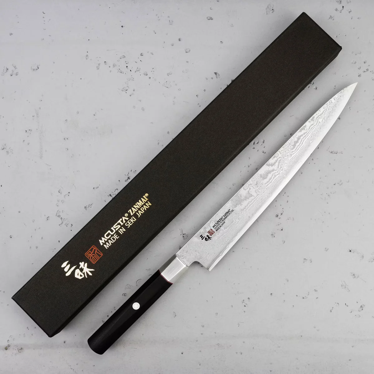 Mcusta Zanmai VG-10 Splash Nóż Sujihiki 27 cm — zdjęcie 2