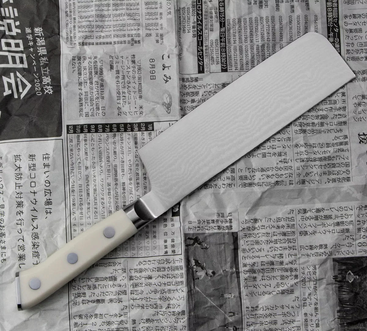 Mcusta Zanmai Classic Damascus VG-10 Corian Nóż Nakiri 18 cm — zdjęcie 6