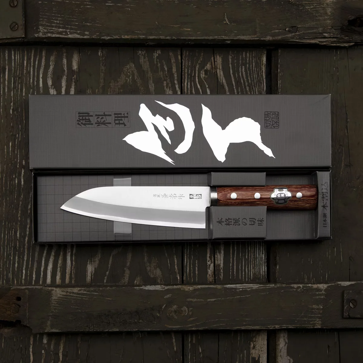 Kanetsune Seki 2000 Shiro-2/SS Nóż Santoku 16,5 cm — zdjęcie 3