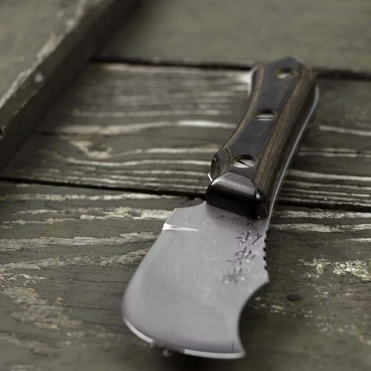 Kanetsune Seki Aogami#2 Seseragi Skinner 6,5 cm – Nóż Myśliwski do Skórowania — zdjęcie 5