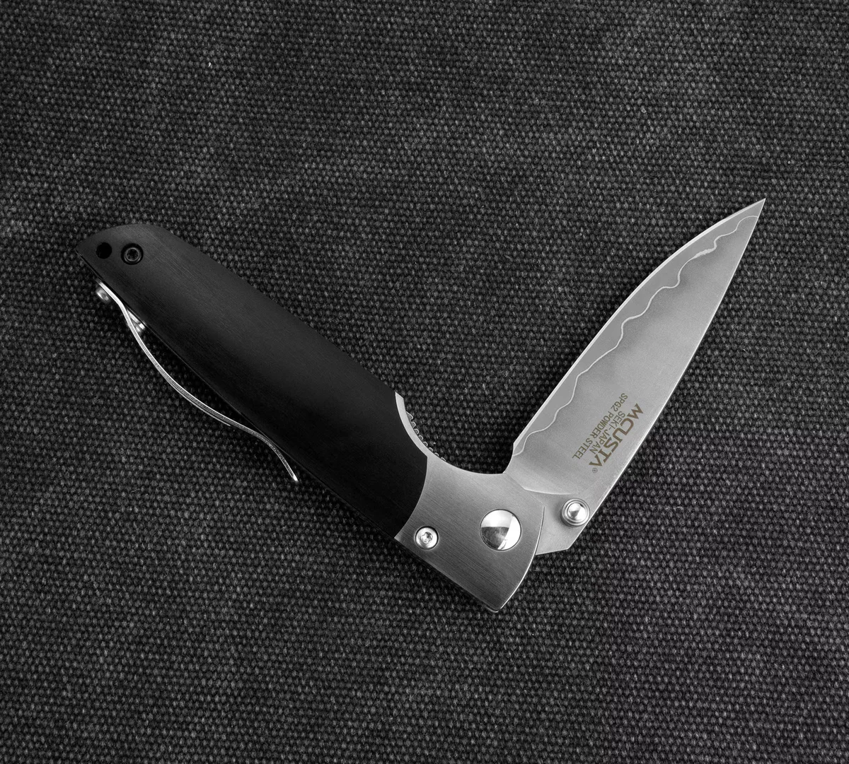 Mcusta Shinra Mixture Black Pakka SPG2 Nóż Składany 6,5 cm — zdjęcie 4