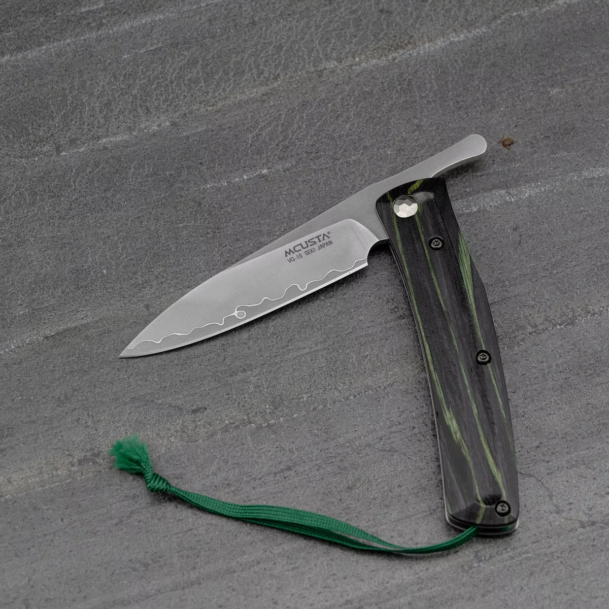Mcusta Friction Folder Nóż Składany Czarno-Zielony VG-10 7,5 cm — zdjęcie 11
