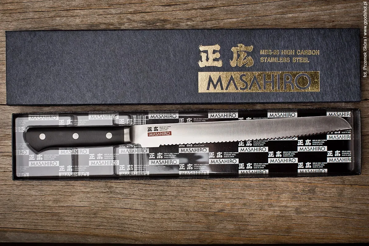 Masahiro MV-H Nóż do chleba z ząbkowanym ostrzem 24 cm — zdjęcie 2