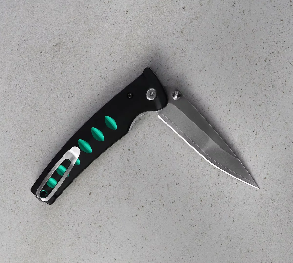 Mcusta Katana VG-10 Nóż Składany Czarno-Zielony 8,5 cm — zdjęcie 7
