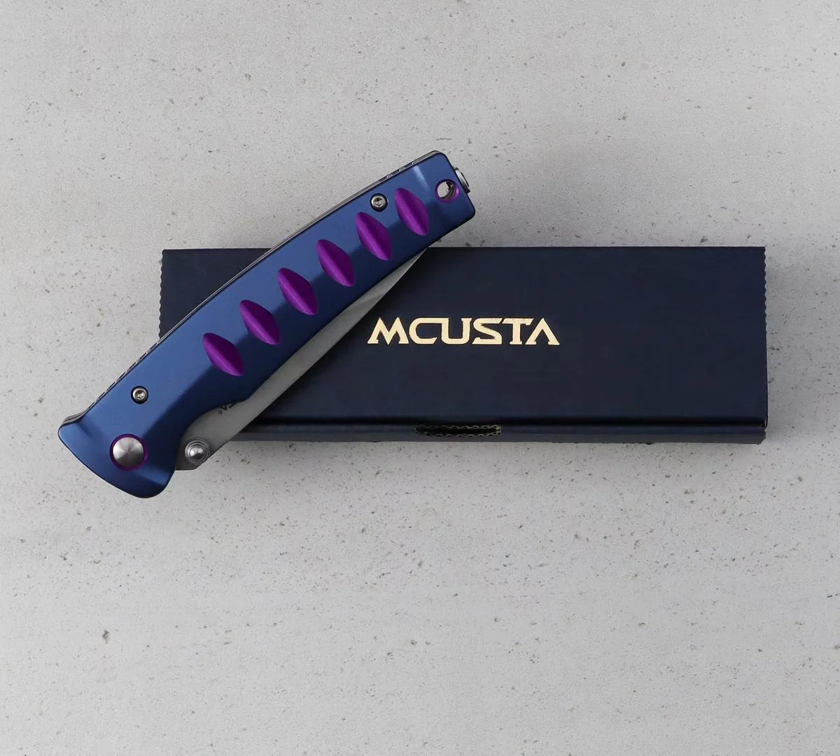 Mcusta Katana VG-10 Blue/Purple Nóż Składany 8,5 cm — zdjęcie 6