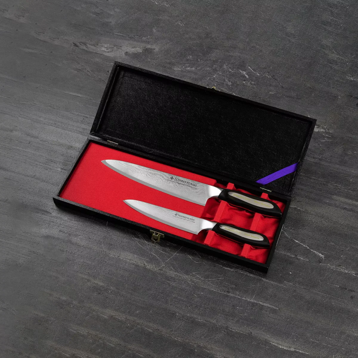 Tojiro Flash Zestaw: Nóż Szefa Kuchni 21 cm i Nóż Uniwersalny 15 cm — zdjęcie 5