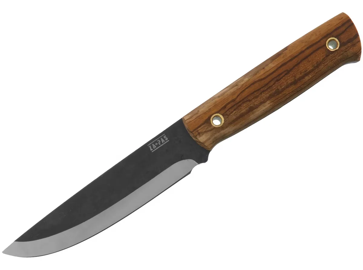 Nóż ZA-PAS Biwi Zebrawood, stały, ostrze 12 cm, rękojeść drewno