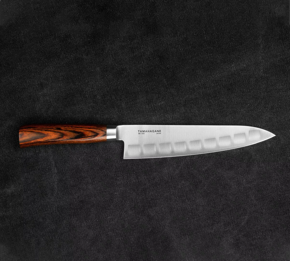 Tamahagane SAN Brown VG-5 Nóż Szefa Kuchni żłobiony 21 cm — zdjęcie 2