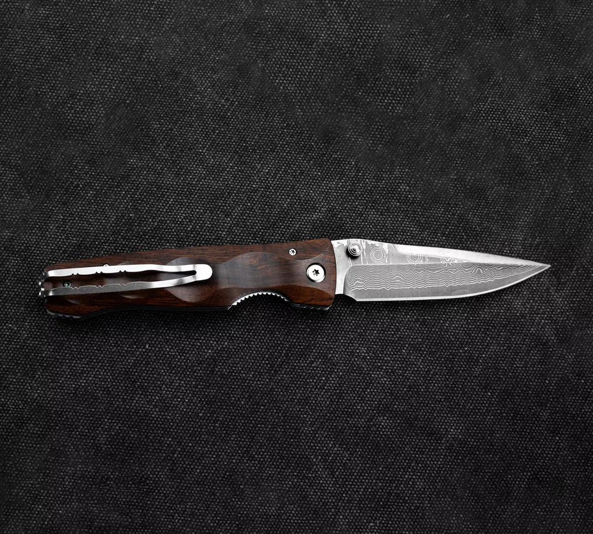 Mcusta Elite Iron Wood Damascus VG-10 Nóż Składany 8,5 cm — zdjęcie 3