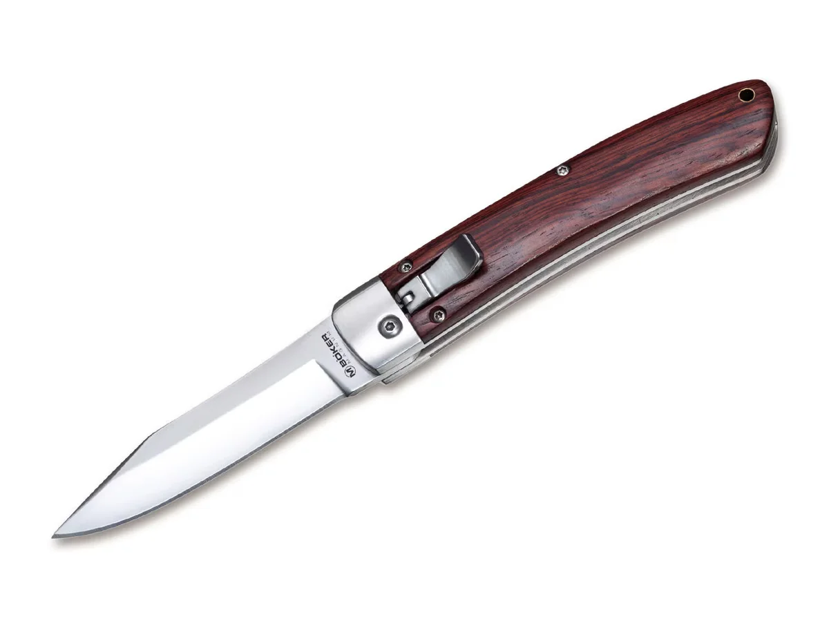 Nóż automatyczny Boker Magnum Automatic Classic z palisandrową rękojeścią