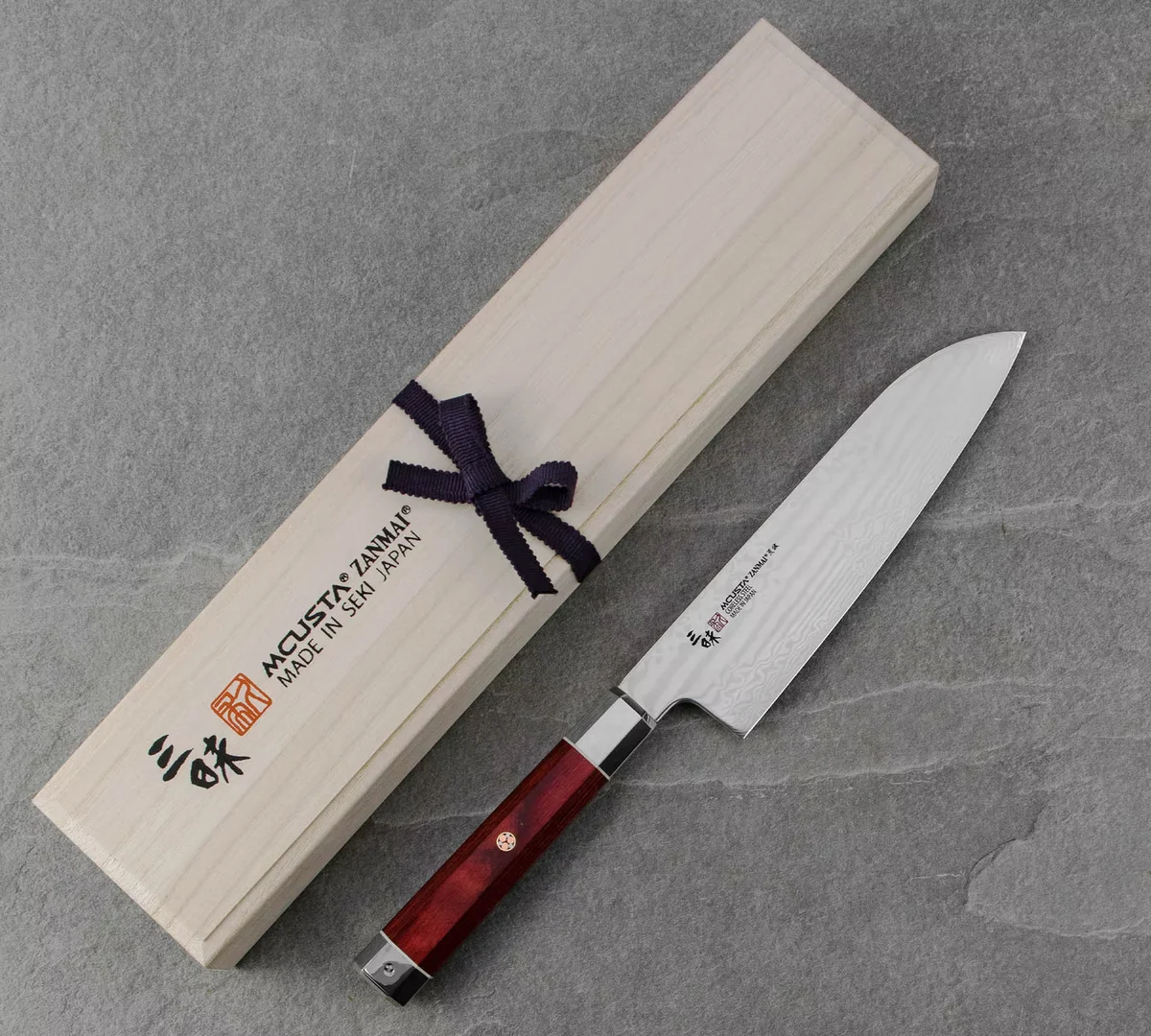 Mcusta Zanmai VG-10 Ultimate Aranami Nóż Santoku 18 cm — zdjęcie 2