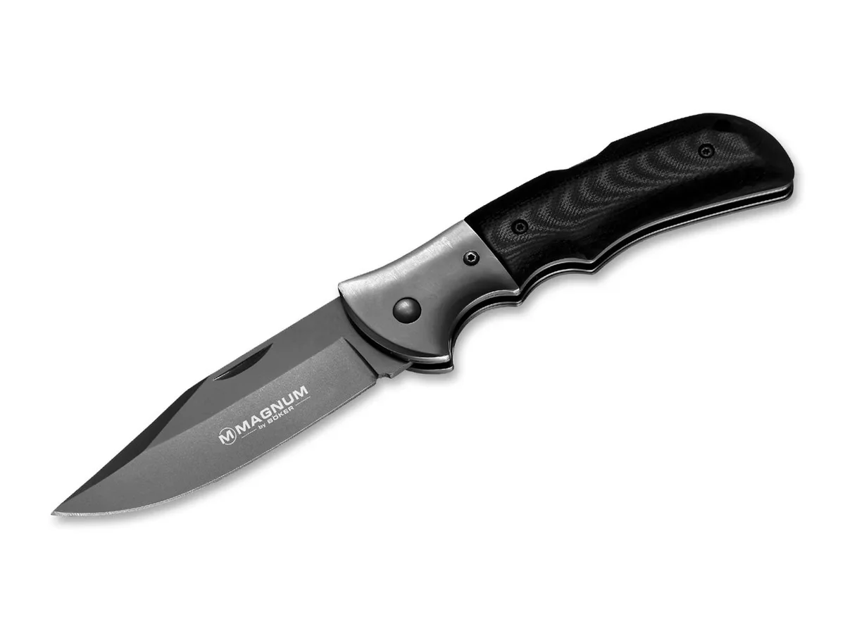 Boker Magnum Gray Eminence Nóż Składany, Ostrze Stal 440, Rękojeść Micarta, 20 cm