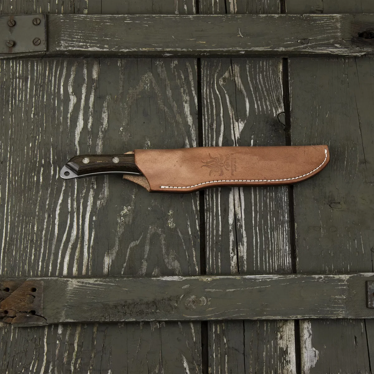 Kanetsune Seki Aogami#2 Seseragi Clip Nóż outdoorowy 12,5 cm — zdjęcie 5
