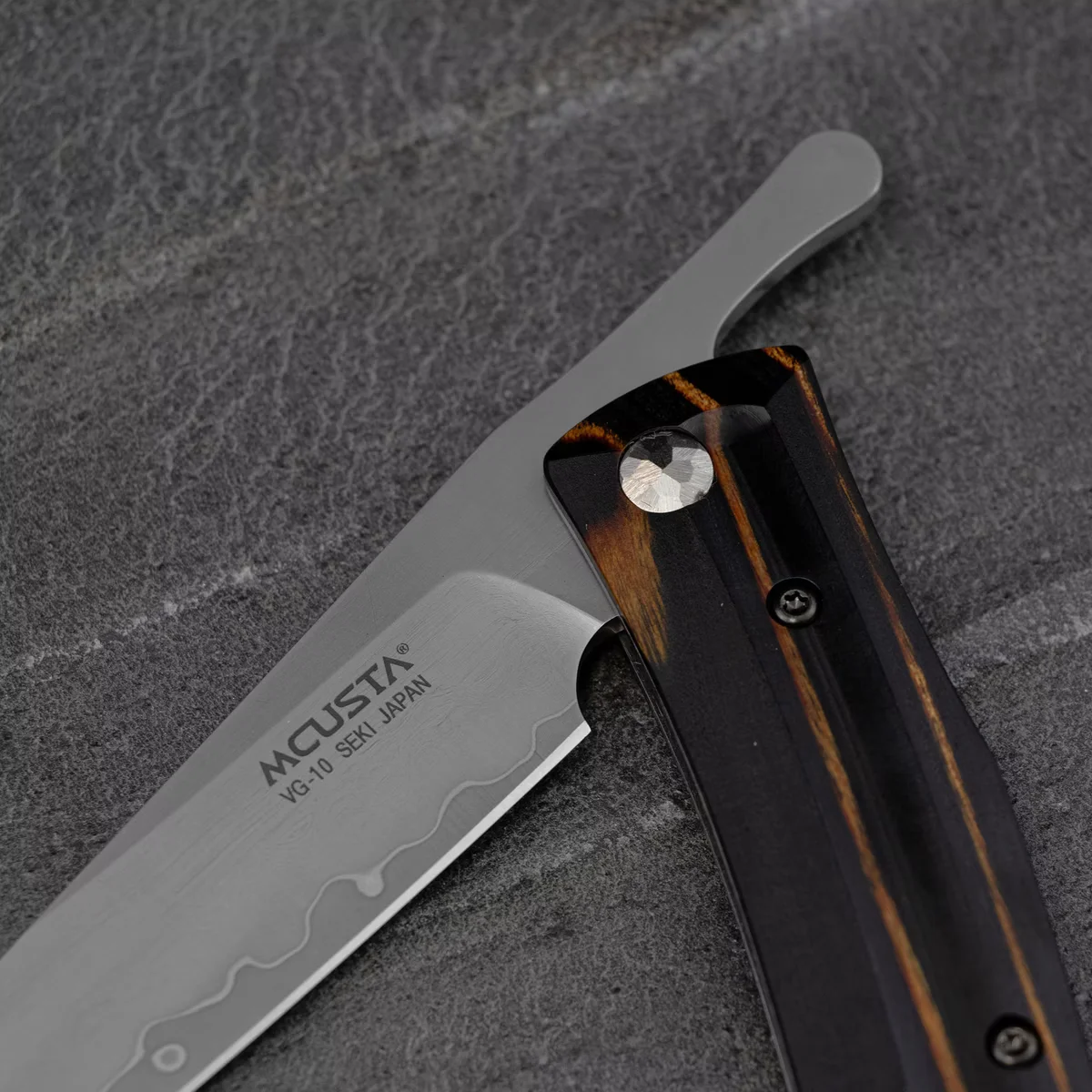 Mcusta Friction Folder Nóż Składany Czarno-Żółty VG-10 7,5 cm — zdjęcie 4