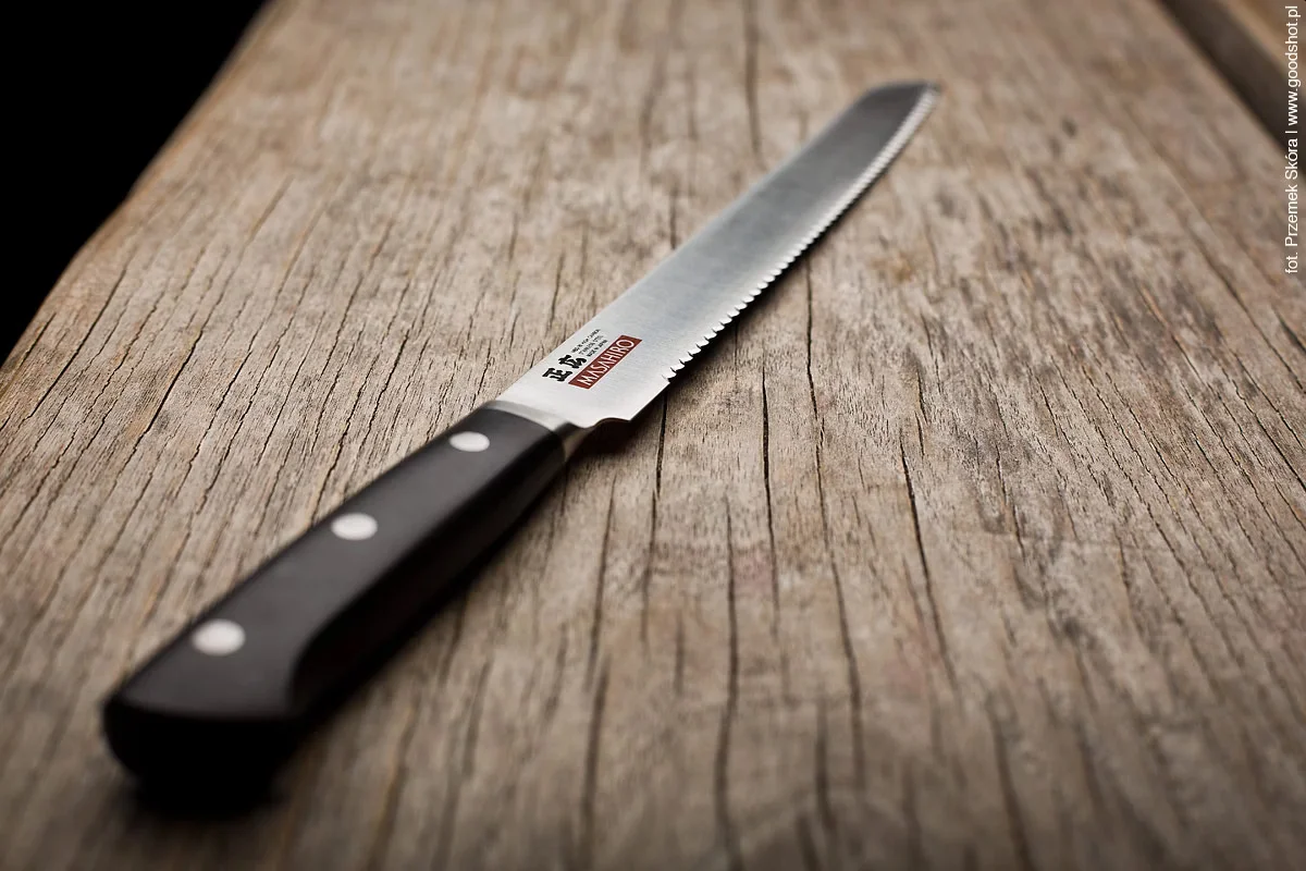 Masahiro MV-H Nóż do chleba z ząbkowanym ostrzem 24 cm — zdjęcie 7