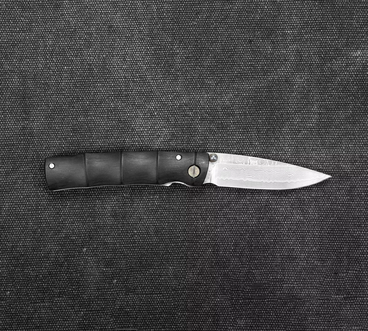 Mcusta Shinra Emotion Black Pakka Damascus VG-10 Nóż składany 6.5 cm — zdjęcie 2
