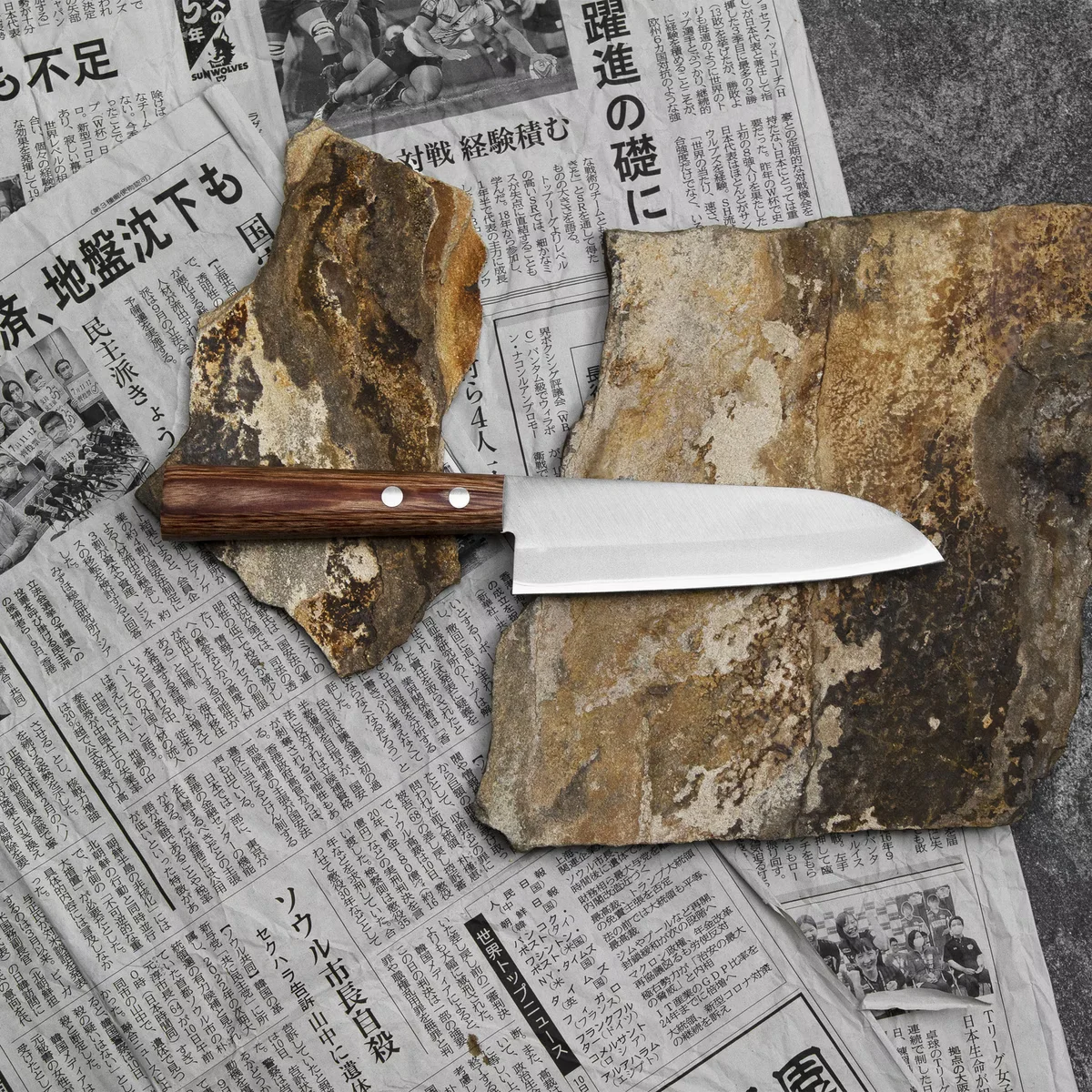 Kanetsune 1000 Shiro-2/SS Nóż Mini Santoku 14 cm — zdjęcie 9