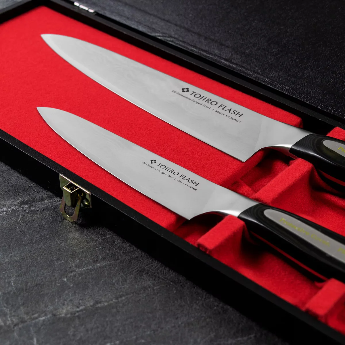Tojiro Flash Zestaw: Nóż Szefa Kuchni 21 cm i Nóż Uniwersalny 15 cm — zdjęcie 7