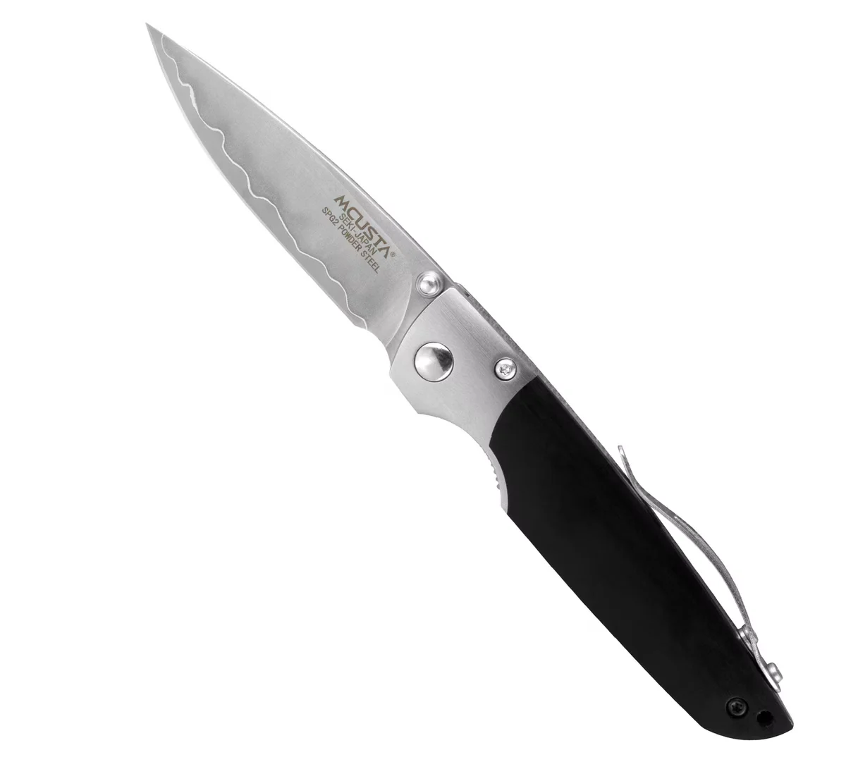 Mcusta Shinra Mixture Black Pakka SPG2 Nóż Składany 6,5 cm