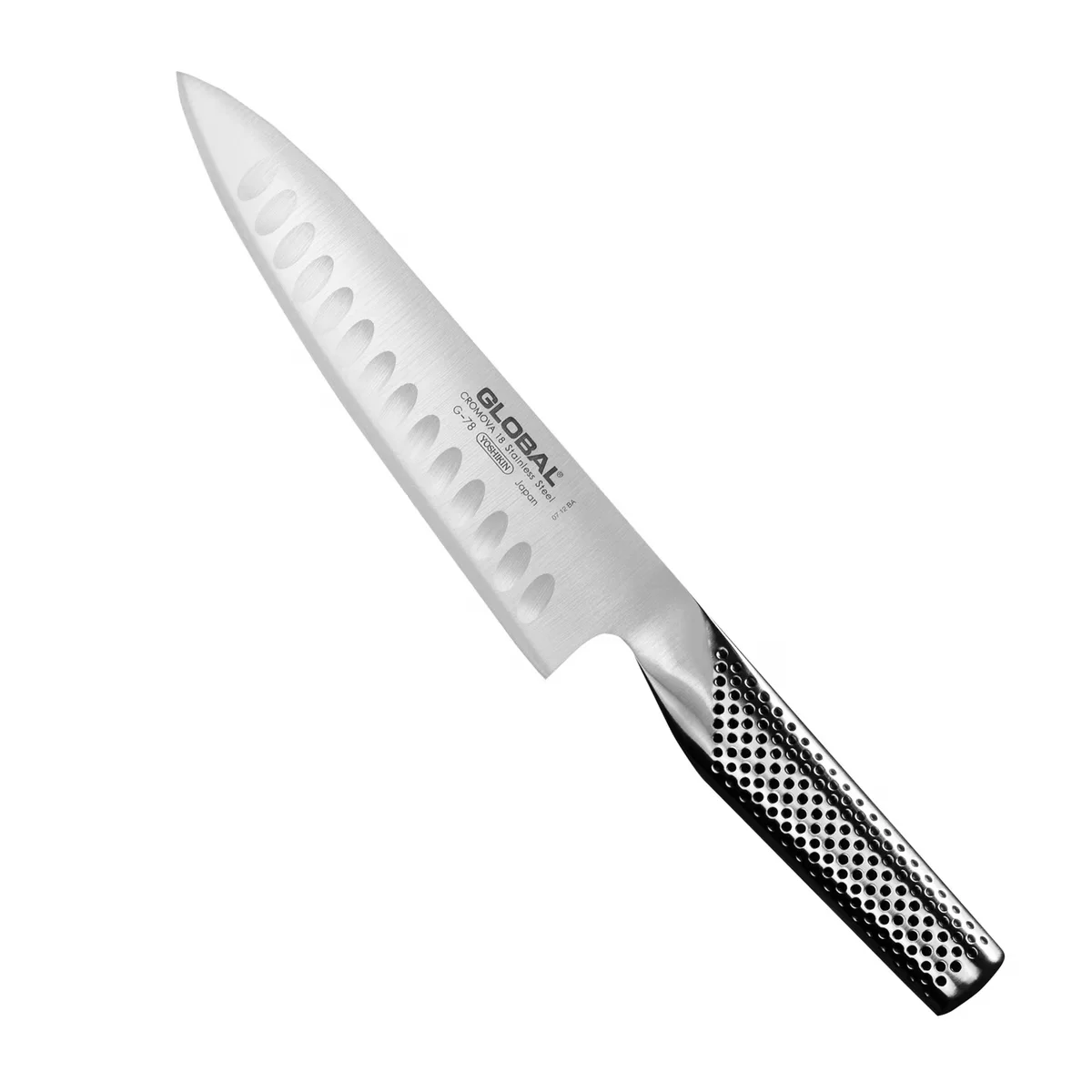 Nóż szefa kuchni żłobiony Global G-78, 18 cm