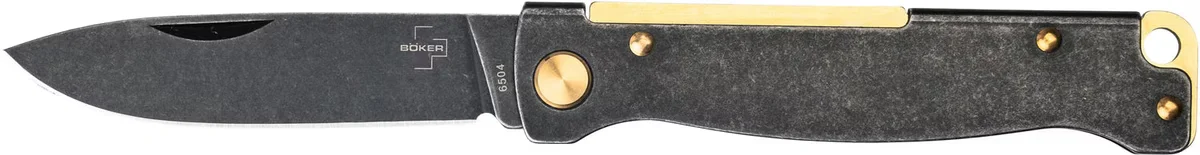 Nóż składany Böker Plus Atlas Black Stonewash Brass — zdjęcie 4