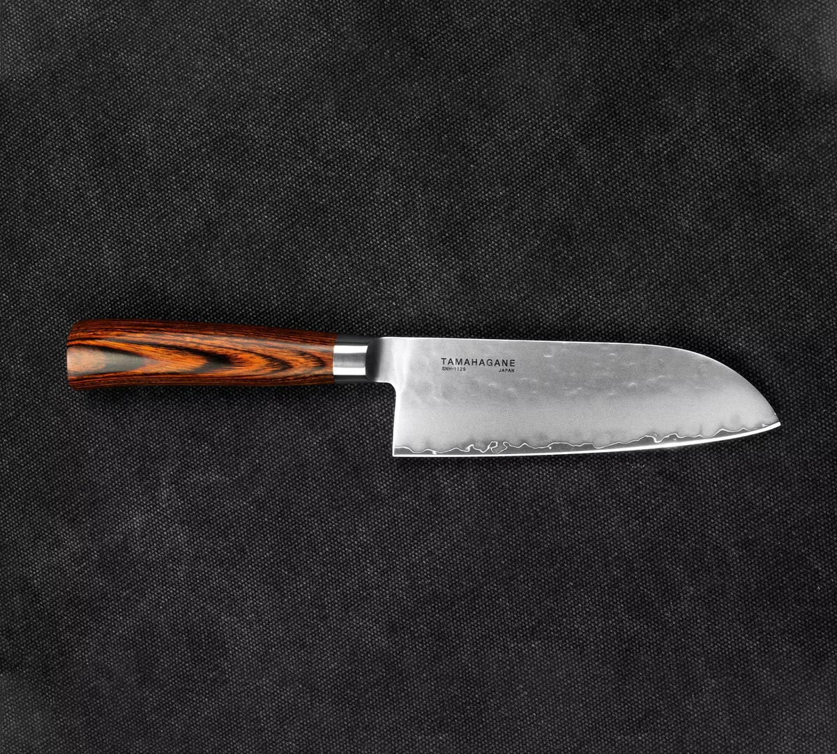 Tamahagane Tsubame Brown VG-5 Nóż Santoku 12 cm — zdjęcie 2