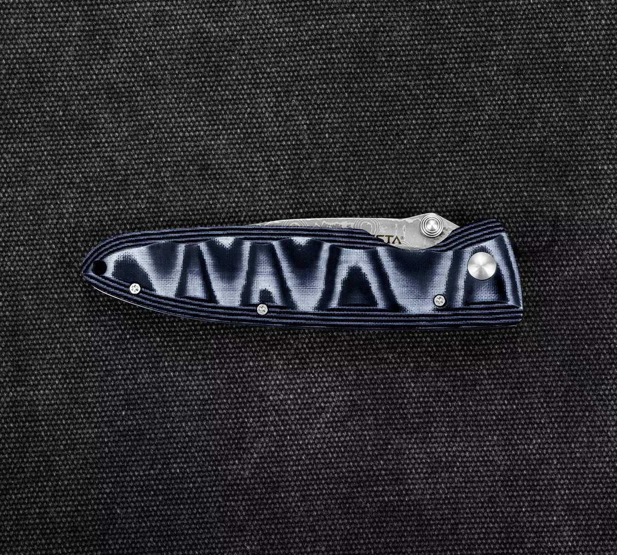 Mcusta Classic Wave Blue Micarta Damascus VG-10 8,5 cm — zdjęcie 4
