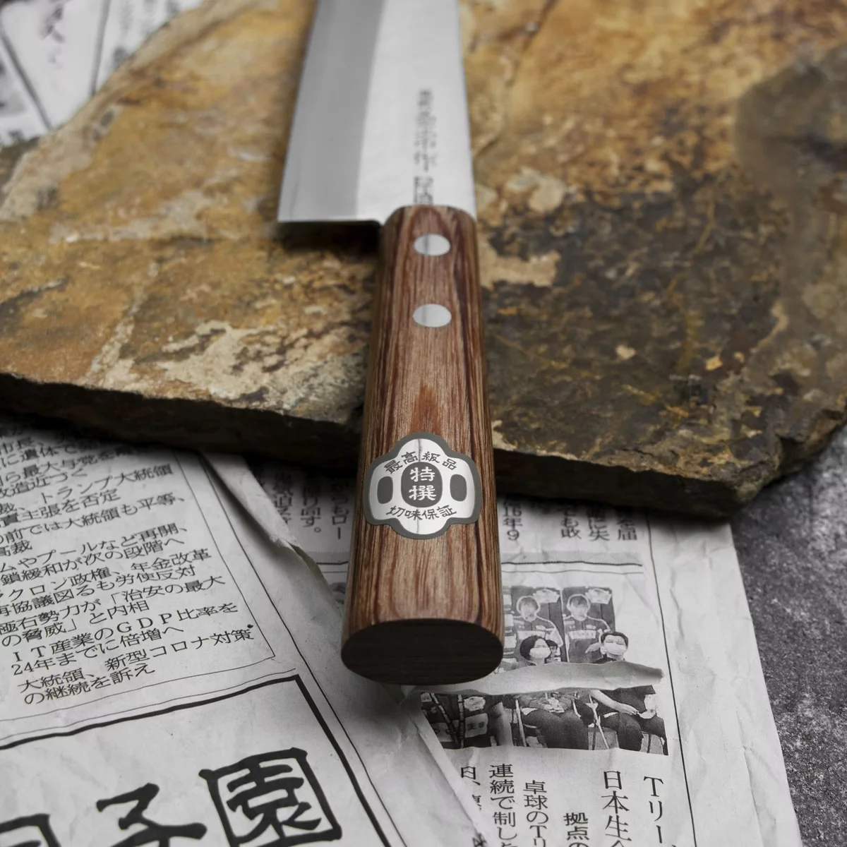 Kanetsune 1000 Shiro-2/SS Nóż Mini Santoku 14 cm — zdjęcie 7