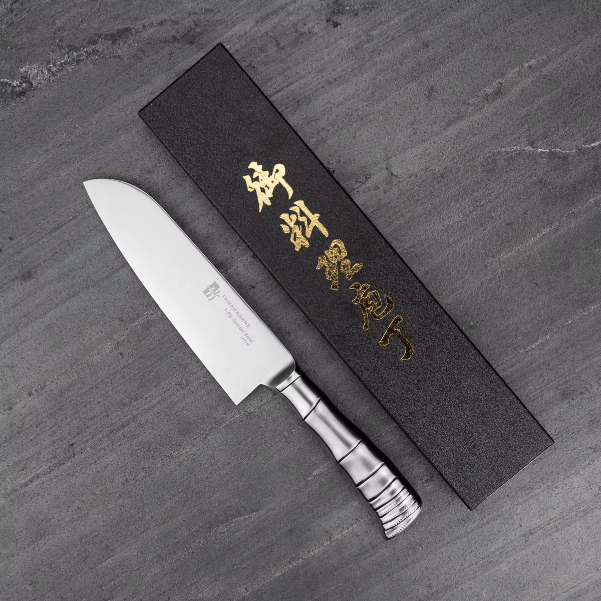 Tamahagane Bamboo VG-5 Nóż Santoku 17,5 cm — zdjęcie 2